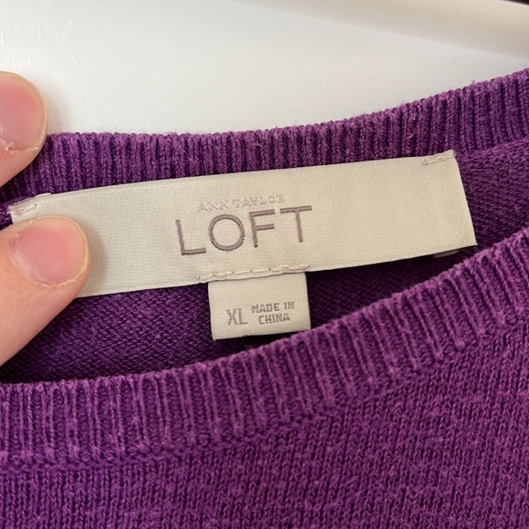 Loft Purple Sweater with Button Detail - Picture 5 of 9